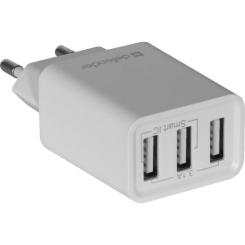 Зарядное устройство Defender UPA-31 white, 3xUSB, 5V / 3.1A Фото 1