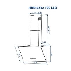 Вытяжка кухонная Minola HDN 6242 WH 700 LED Фото 11