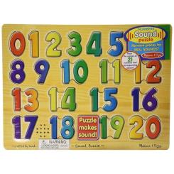 Развивающая игрушка Melissa&Doug Звуковий пазл Цифри Фото
