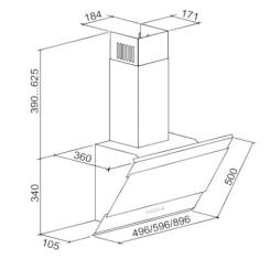 Вытяжка кухонная Eleyus Focus 700 60 WH Фото 11