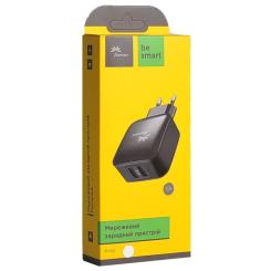 Зарядное устройство Florence 2USB 3A + microUSB cable Black Фото 2