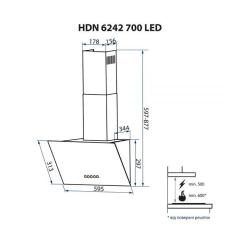 Вытяжка кухонная Minola HDN 6242 IV 700 LED Фото 11