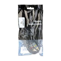 Кабель мультимедийный Cablexpert 3.5mm M to 3xRCA M 1.5m (4pin) AV Фото 1
