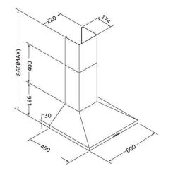 Вытяжка кухонная Pyramida KSX 60 WH Фото 1