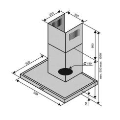 Вытяжка кухонная Ventolux ITALIA 60 BG (1200) TRC Фото 5