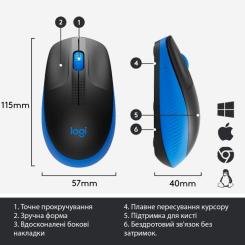 Мышка Logitech M190 Blue Фото 5