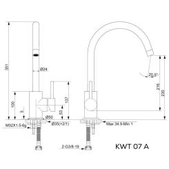 Смеситель Kernau KWT 07A GREY METALLIC Фото 5