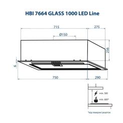 Вытяжка кухонная Minola HBI 7664 WH GLASS 1000 LED Line Фото 9
