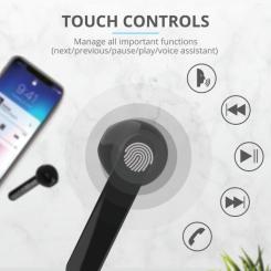 Наушники Trust Primo Touch True Wireless Mic Black Фото 10
