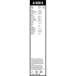 Щетка стеклоочистителя Bosch 3 397 118 929 Фото 4