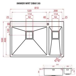 Мойка кухонная Weilor IMMER WRT DB8150 Фото 8