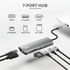 Концентратор Trust DALYX 7-IN-1 USB-C ALUMINIUM Фото 10