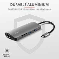Концентратор Trust DALYX 7-IN-1 USB-C ALUMINIUM Фото 7
