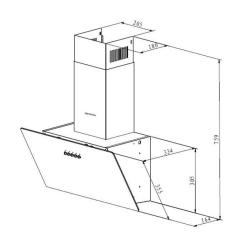 Вытяжка кухонная Pyramida NRX1-50 BL Фото 6