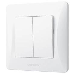 Выключатель Videx BINERA 2кл белый Фото