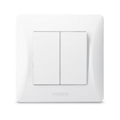 Выключатель Videx BINERA 2кл белый Фото 1