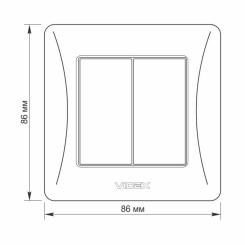 Выключатель Videx BINERA 2кл белый Фото 4