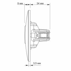 ТВ розетка Videx VF-BNSK1TVME-W Фото 5