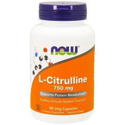 Аминокислота Now Foods L-Цитруллин 750мг, L-Citrulline, 90 капсул Фото