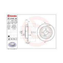 Тормозной диск Brembo 08.9163.21 Фото