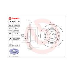 Тормозной диск Brembo 08.B351.11 Фото