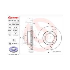 Тормозной диск Brembo 09.9143.11 Фото