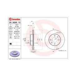 Тормозной диск Brembo 09.9998.10 Фото