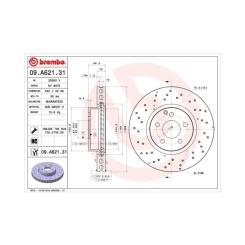 Тормозной диск Brembo 09.A621.31 Фото