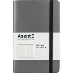Блокнот Axent Partner Soft, 125х195, 96арк, кліт, сірий Фото