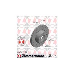 Тормозной диск ZIMMERMANN 150.3497.52 Фото
