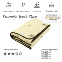 Одеяло Руно Вовняна Sheep в мікрофібрі полегшене 172х205 см Фото 2