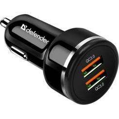 Зарядное устройство Defender UCA-80 black, 2xUSB, QC3.0, 36W Фото