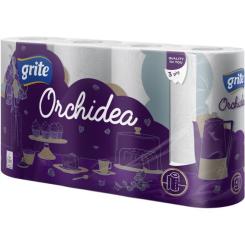 Бумажные полотенца Grite Orchidea 3 шари 4 рулони Фото