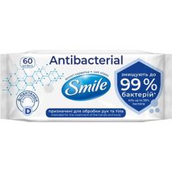 Влажные салфетки Smile Antibacterial з Д-пантенолом 60 шт. Фото
