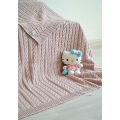 Плед Прованс Soft косы Пудра 90x130 см Фото 1