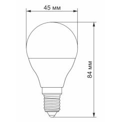 Лампочка TITANUM G45 6W E14 3000K Фото 2