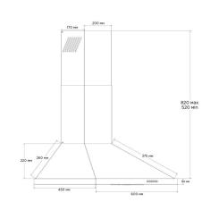 Вытяжка кухонная Pyramida KT 60 BL Фото 8