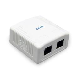 Компьютерная розетка Cablexpert RJ45x2 UTP, cat.6 Фото
