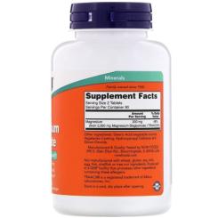 Минералы Now Foods Гліцинат Магнію, Magnesium Glycinate, 180 таблеток Фото 1