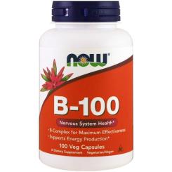 Витамин Now Foods Комплекс B-100, 100 Вегетарианских Капсул Фото