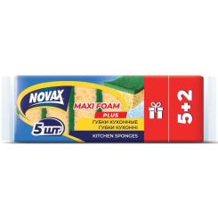 Губки кухонные Novax Maxi Foam 5+2 шт. Фото