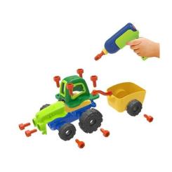 Конструктор EDU-Toys Трактор с инструментами Фото 3