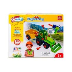 Конструктор EDU-Toys Трактор с инструментами Фото 5