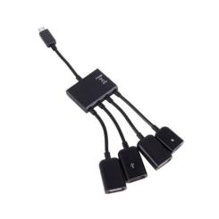 Концентратор Lapara LA-MicroUSB-OTG-HUB black Фото