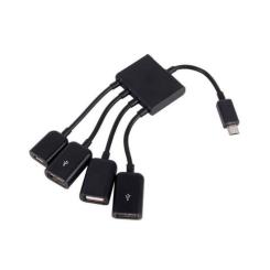 Концентратор Lapara LA-MicroUSB-OTG-HUB black Фото 2