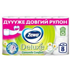 Туалетная бумага Zewa Deluxe Ромашка 3 шари 8 рулонів Фото 1