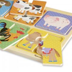 Пазл Melissa&Doug деревянные в футляре "Друзья фермы" Фото 3