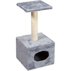 Дряпка (когтеточка) для котов Природа Д1 с будкой (серая) Фото