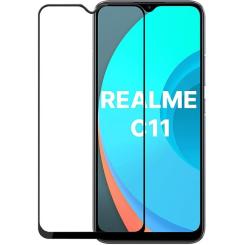 Стекло защитное PowerPlant Full screen Realme C11, Black Фото
