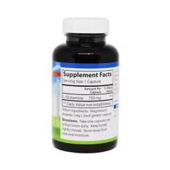 Аминокислота Carlson Глютамин 750мг, L-Glutamine, 90 капсул Фото 1